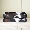 thumbnail image 2 of Brown Cowhide Throw Blanket,Black White Aztec Cow Print Fleece Blanket,Western Farmhouse Animal Fur Flannel Blanket for Kids Boys Girls,Rustic Cowboy Cowgirl Bed Blanket Living Room Decor,40x50, 2 of 6