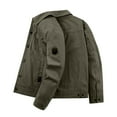 thumbnail image 1 of FYEGRE Men's Rugged Loose Fit Casual Outerwear Coat For Spring Autumn Seasons With Multiple Functional Pockets Army Green M, 1 of 6