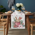 thumbnail image 2 of Valentine's Day Table Runner - 90 Inch Long, Kitchen Dining Table Runner Dresser Scarves, Cartoon Love Rose Floral Envelope Farmhouse Decor for Coffee Tables Wedding Party Banquet, 2 of 8