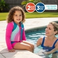 thumbnail image 2 of Aqua SwimSchool Grow-with-Me Swim Vest, Ages 3-6, 32-50 lbs, Pink, 2 of 7
