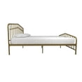 Novogratz Bushwick Metal Bed, King, Gold