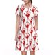 thumbnail image 1 of Balery Red Bloody Scary Hands Vestidos sueltos de manga corta para mujer, vestidos de verano 2025, vestidos casuales de corte A con vuelo., 1 of 6