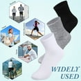 thumbnail image 3 of 48 Pairs Men Quarter Ankle Socks Moisture Wicking Athletic Crew Casual Sports Socks Bulk for Homeless, 3 of 6