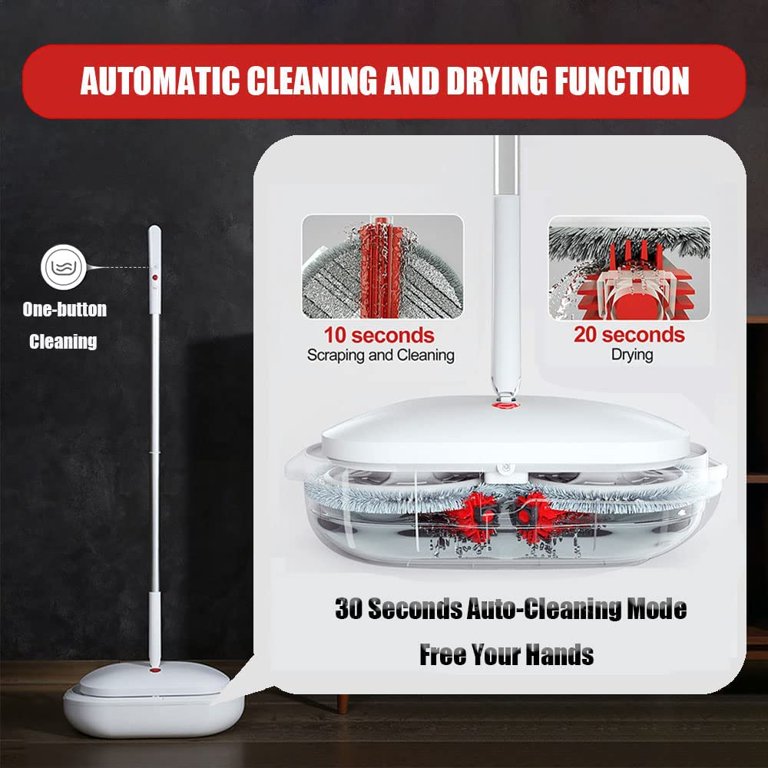 Qozent Household Mop Automatic Spin Mop Cleaning and drying mop(With 2  Refill) Wet & Dry Mop Price in India - Buy Qozent Household Mop Automatic  Spin Mop Cleaning and drying mop(With 2