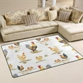 thumbnail image 2 of Coolnut 31x 20 Inch Area Rug, Carpet Watercolor Chickens and Rooster Doormat for Hardwood Floor Entrance Living Room Bedroom 2'7" x 1'8", 2 of 6
