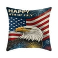 thumbnail image 3 of SLYNSHome 4th of July Pillow Covers Decorations 18x18 inch Memorial Day Patriotic American Flag Eagle Throw Pillowcase Independence Day Cushion Cover for Sofa Bed Car, 3 of 6