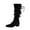 Black, variant on Viluyesy Womens Knee High Boots, Wide Calf Adjustable Strap Chunky Heels Pointed Toe Fall Winter Slouch Tall Boots Khaki US5.5