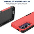 thumbnail image 4 of Decase Heavy-Duty Case for Samsung Galaxy S24 FE,Dual Layer Military Grade Drop Protection Anti-Fingerprint Anti-Scratch Hard Back Cover Silicone Bumper Shockproof Case for Galaxy S24 FE,Red, 4 of 5