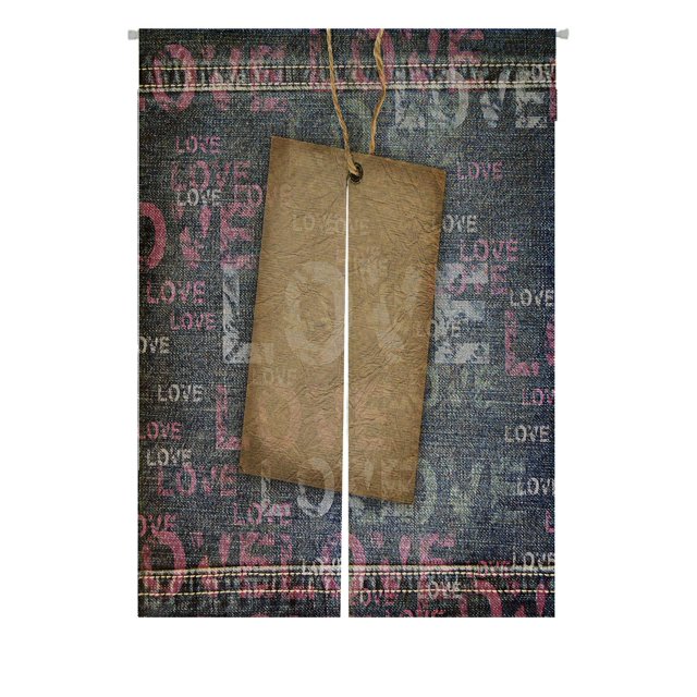 Cortina japonesa Noren ABPHQTO Textura de amor de mezclilla 85x120 cm