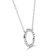thumbnail image 2 of IGI Certified Lab Grown Diamond Open Circle Pendant Necklace for Women | Round Cut Diamond Necklace with 18 Inch Cable Chain 14K Solid White Gold F-G, VS-SI Quality (0.33 Ctw), 2 of 5