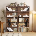 thumbnail image 3 of Atilioo 5-Tier Bookcase with Adjustable Shelves, 53" Tall Storage Cube Organizer for Living Room, Bedroom, Easy Assembly, Brown, 3 of 8