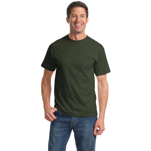 Port & Company Mens Tall Essential T-Shirt, Olive, XX-Large Tall