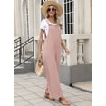 thumbnail image 5 of ANRABESS Women's Overalls Jumpsuit Summer Casual Wide Leg Pants, Loose Bib One Piece Outfit with Pockets and Adjustable Straps, 5 of 8