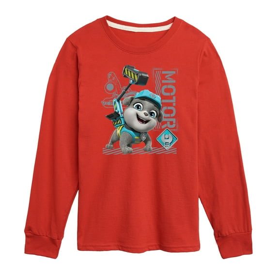 Paw Patrol - Rubble & Crew - Motor Working - Toddler & Youth Long Sleeve Graphic T-Shirt