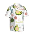 thumbnail image 2 of Bixox Men's Hawaiian Shirts Men's Happy Avocado Print Short-Sleeve Shirt-3X-Large, 2 of 8