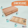 thumbnail image 3 of U.S. Art Supply Caja de almacenamiento para marcadores de bolígrafos pastel de madera de artista con 4 cajones - Construcción de madera dura de olmo 5 compartimentos por cajón - Ideal para pasteles, b, 3 of 5