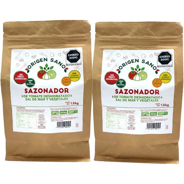 Origen Sano | Sazonadores en polvo bundles (Tomate deshidratado, sal de mar y vegetales, 1.5kg / 2 pza)