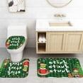 thumbnail image 3 of 4 Pcs The Grinch Christmas Bathroom Sets,Christmas Grinch Shower Curtain Set with Shower Curtain and Rugs and Bath Mat Set 72 X 72 Inches,with Hooks Xmas Bathroom Decor, 3 of 7