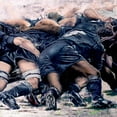 thumbnail image 2 of Ruse, Nadine 12x12 Black Ornate Wood Framed with Double Matting Museum Art Print Titled - Melee All Black (detail), 2 of 4