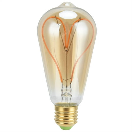 

FAGINEY LED Bulb 4W Love Heart E27 Retro Edison Bulb Vintage Decorative Light Bulbs 220Lm Warm Light 110V Gold