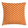 thumbnail image 1 of Dogs Throw Pillow Cushion Cover, Poodle Dog Pattern with White Head Silhouettes Fluffy Furry Canine Animal, Decorative Square Accent Pillow Case, 24 X 24 Inches, Dark Orange and White, by Ambesonne, 1 of 2