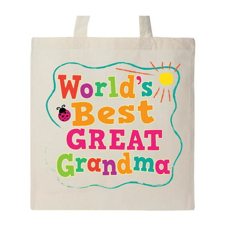 Great Grandma Gift (Worlds Best) Tote Bag Natural One (Worlds Best Natural Breasts)