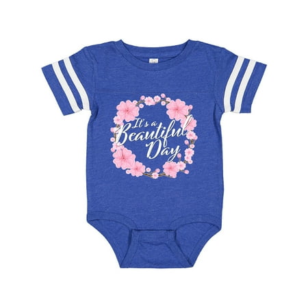 

Inktastic It s a Beautiful Day with Pink Flower Wreath Gift Baby Boy or Baby Girl Bodysuit