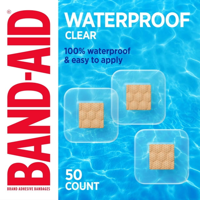 Band-Aid Curitas transparentes impermeables para pequeñas heridas, 50 unidades