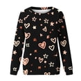 thumbnail image 4 of RKSTN Blouses pour Femmes, Chandail en Molleton Imprimé de la Saint-Valentin, Épaule à Manches Longues, Col Rond, Blouses Habillées Décontractées, 4 of 4