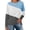 Light Blue, variant on TIHLMK Sweatshirt for Women Women's Fashion Casual Long Sleeve Comfortable Color Blocking Sweatshirt Round Neck Tops Blouse Gifts for Women