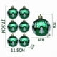 thumbnail image 1 of CaiYueKe 6Pcs Plastic Christmas Ball Ornaments Holiday Tree Decorations Striped Hanging Balls Party Supplies Festive Xmas Decor Home Holiday Ornament, 1 of 2