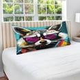 thumbnail image 4 of Civet Cat with Sunglasses Plush Pillow Cases Standard Size Ultra Soft Warm Pillowcases with Zipper 20"x26", 4 of 9