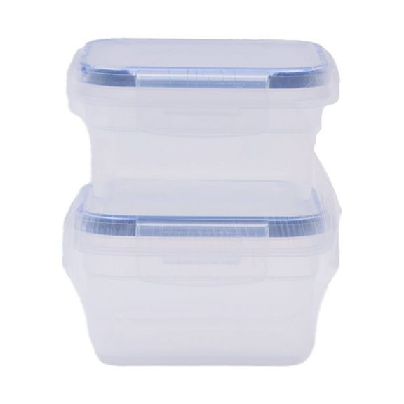 Contenedor Prichos de Plástico con Tapa, Transparentes 2 Piezas