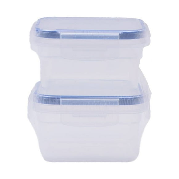 Contenedor Prichos de Plástico con Tapa, Transparentes 2 Piezas