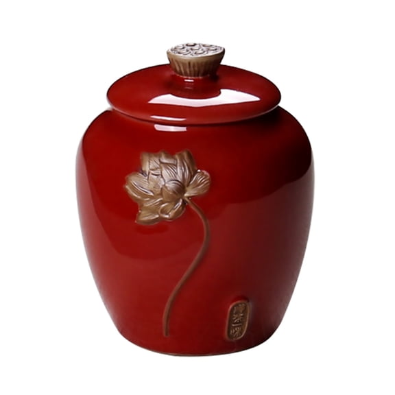 TABLZONE Ceramics Tea Canister Beautiful and Moistureproof for Home Storage