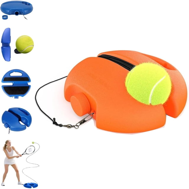 Tennis Ball Training Baseboard, Tennis Trainer Rebound Ball with String, Solo Tennis Practice Rebounder for Backyard, Court,Garage, Self Tennis Training Equipment Set for Adult,Beginner