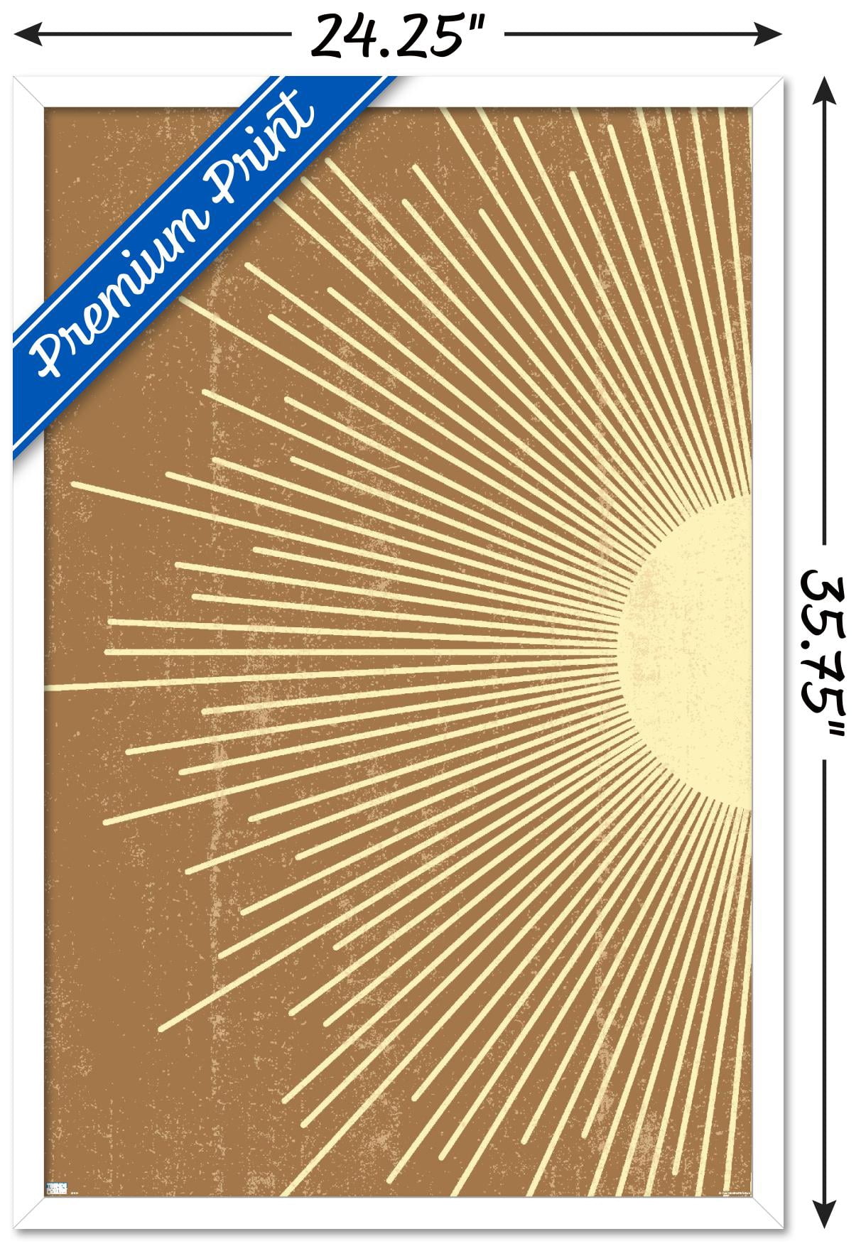 Abstract Sun Wall Poster, 22.375" x 34" Framed