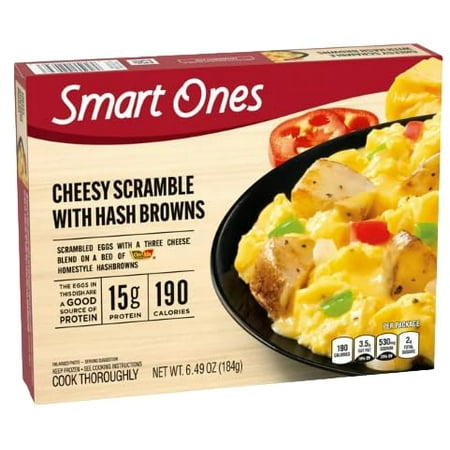 Smart Ones Cheesy Scramble with Hash Browns Frozen Meal, 6.49 Oz Box - Pack of 6