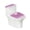 Purple Snowman Set, variant on HELLHERO Stylish Lid Cover Set for Toilet Elastic Bottom Fits All Toilet Shapes for Gift, Sunflower & Bee