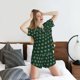 thumbnail image 5 of Fotbe Green Buffalo Plaid Merry Christmas Conjunto de Pijama Estampado para Mujer, 2 Piezas, Ropa de Dormir con Camiseta de Manga Corta y Shorts Suaves-3X-Large, 5 of 6