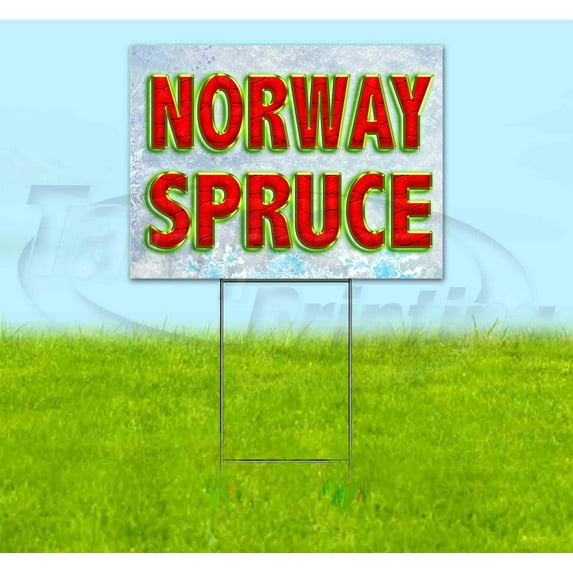 Red Cedar (18" x 24") Yard Sign, Includes Metal Step Stake