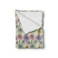 thumbnail image 2 of Colorful Soft Flannel Fleece Throw Blanket, Gerbera Daisy Arrangement with Vintage Inspirations Hand Drawn Blooming Nature, Cozy Plush for Indoor and Outdoor Use, 70" x 90", Multicolor, by Ambesonne, 2 of 5