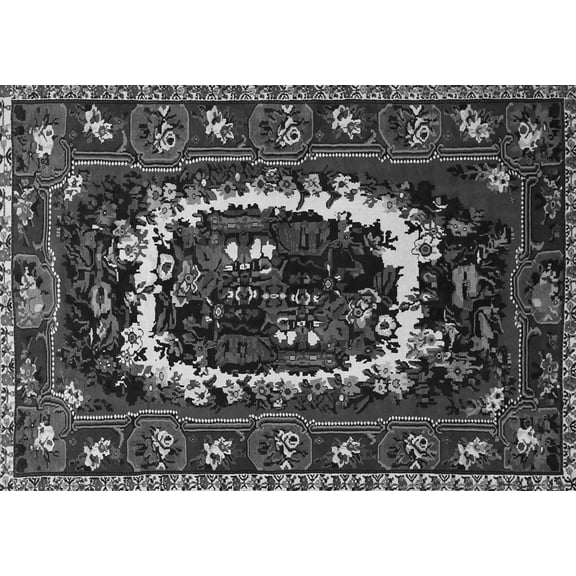 Ahgly Company Indoor Rectangle Persian Gray Traditional Area Rugs, 5' x 7'