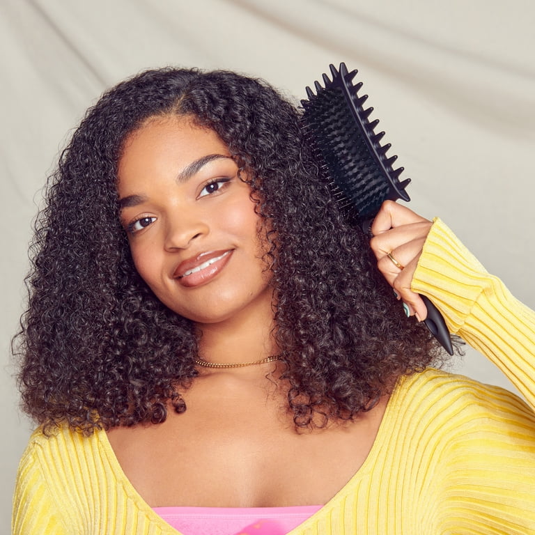 KISS Colors & Care Curl & Define Paddle Brush, 100% Genuine Hair