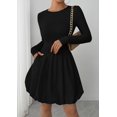 thumbnail image 2 of Vestido PRETTYGARDEN Mini Línea A con Manga Larga XL Negro, 2 of 8