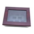 thumbnail image 3 of Vitrina para anillos de , interior de cuero sintético, protección para regalos, recuerdos para aficionados, organizador de anillos versátil. 8 hoyos, 3 of 8