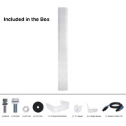 Sound Town Passive Wall-Mount Column Mini Line Array Speaker with 8 x 5” Woofers, for Live Event, Church, Conference, Lounge, White (CARPO-V10W)