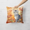 thumbnail image 2 of Carolines Treasures DAC7106PW1818 18 x 18 in. American Shorthair Cat in Fall Leaves Throw Pillow, 2 of 6