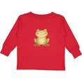 thumbnail image 3 of Inktastic Happy Green Frog Boys or Girls Long Sleeve Toddler T-Shirt, 3 of 5