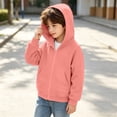 thumbnail image 6 of MexChoioe Boys and Girls Zip Up Hoodie Long Sleeve Hooded Sweatshirt Relaxed Cut Pockets Fall Winter Daily Wear Hooded Zip Jacket for kids, 6 of 7